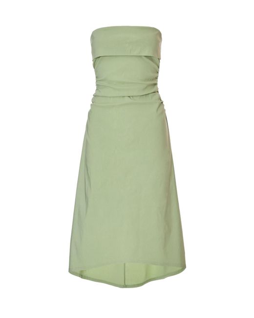 Quiz Green Bengaline Bandeau Midi Dress