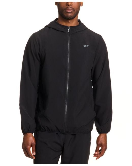 Reebok Black Woven Logo Jacket for men