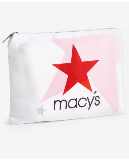 Macy's White Star Printed Foldable Bag