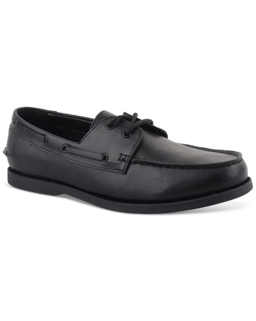 Club Room Black Elliot Boat Shoes for men