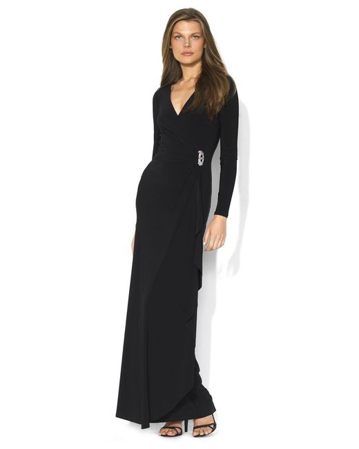 ralph lauren evening gowns long sleeve