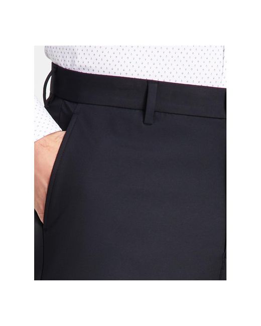 Michael Kors White Classic Fit Flat Front Pants for men