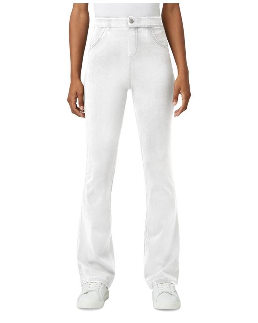 Hue White High-rise Denim Baby Bootcut leggings