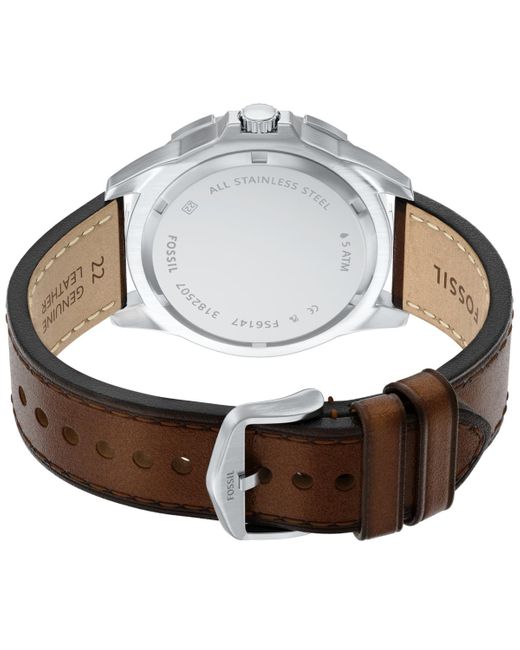 Fossil Green Garrett Multifunction Leather Watch