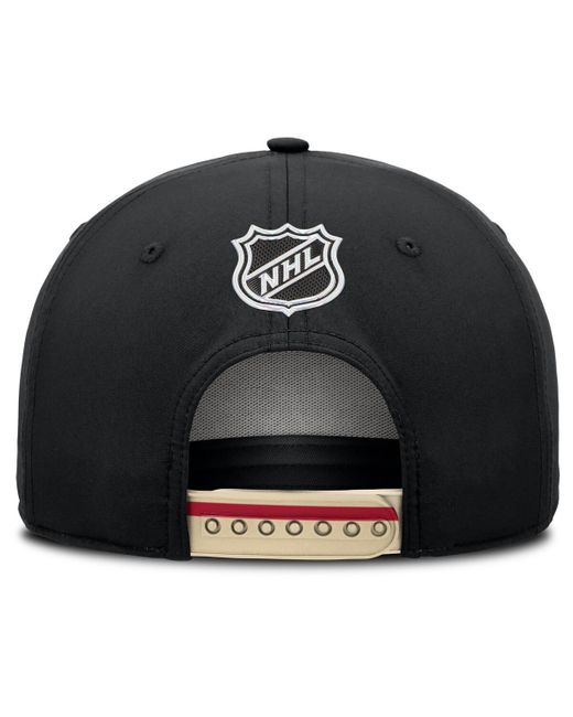 Fanatics Black Minnesota Wild 2025 Nhl Draft Authentic Pro On-stage Podium A-frame Adjustable Hat for men