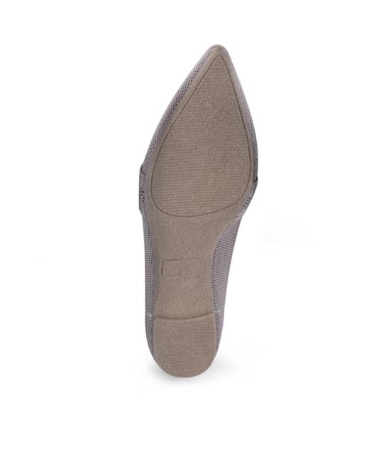 Tahari Gray Venice Knit Slip-on Flats