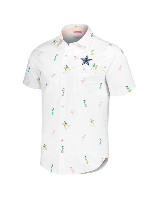 Tommy Bahama White Kansas City Chiefs Nova Wave Flocktail Button-up Shirt for men