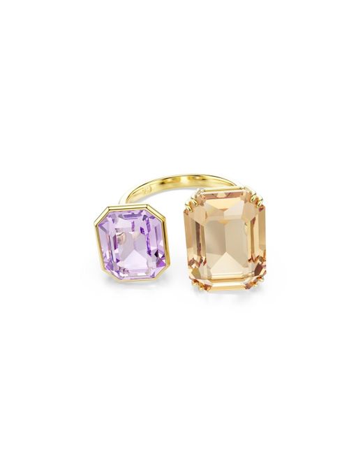 Swarovski White Millenia Gold-tone Plated Open Ring