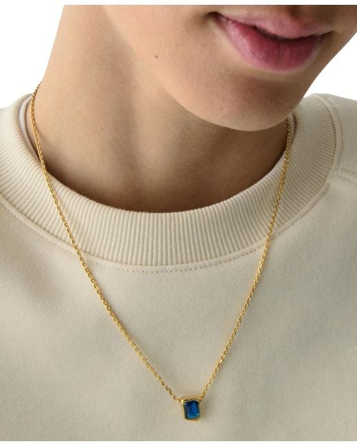 Kate Spade Blue Cubic Zirconia Molten Pendant Necklace