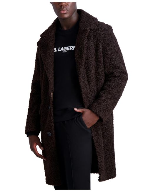 Karl Lagerfeld Black Paris Oversized Top Coat for men