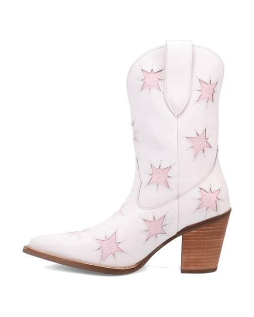 Dingo White Starburst Leather Boot