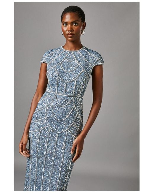 Coast Blue Embellished Pencil Dress