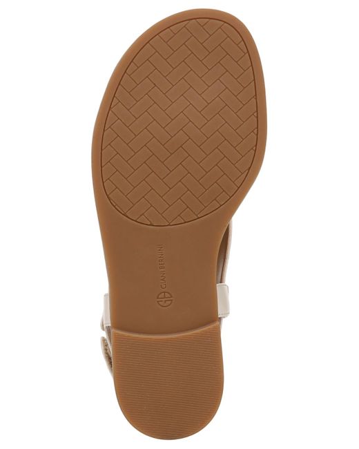 Giani Bernini Brown Nennie Memory Foam Thong Flat Sandals