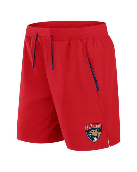Fanatics Red Florida Panthers Authentic Pro Rink Performance Shorts for men