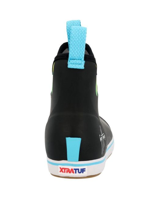 XtraTuf Black Guy Harvey Ankle Deck Boot