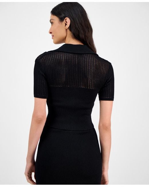 HUGO Black Knit Crop Top