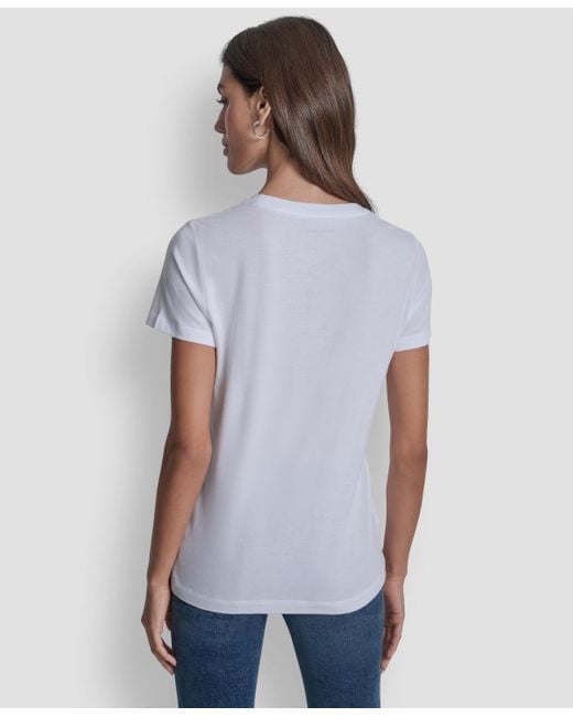 DKNY Blue Crewneck T-shirt