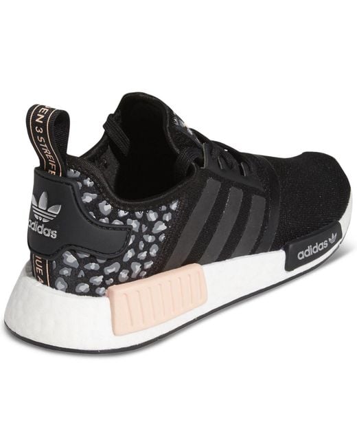 adidas Nmd R1 Animal Print Casual Sneakers From Finish Line in Black | Lyst