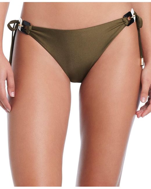 Red Carter Women's Brown Tie-side Hipster Swim Bottoms