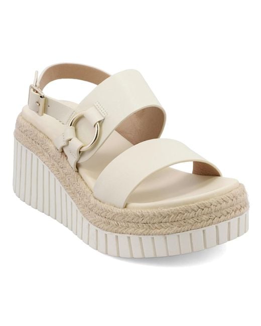 MIA Natural Yuna Round Toe Wedge Sandals