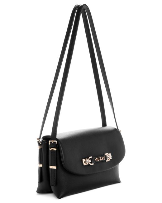 Guess Black Lefia Flap Shoulder Bag