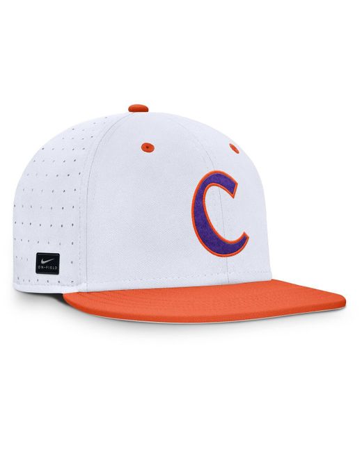 Nike White Clemson Tigers On-field Dugout True Performance Fitted Hat for men