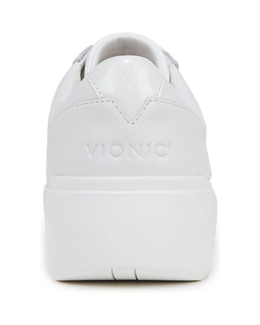 Vionic White Kearny Lace Up Sneakers