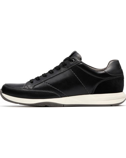 Clarks Black Townview Lace Trainers for men
