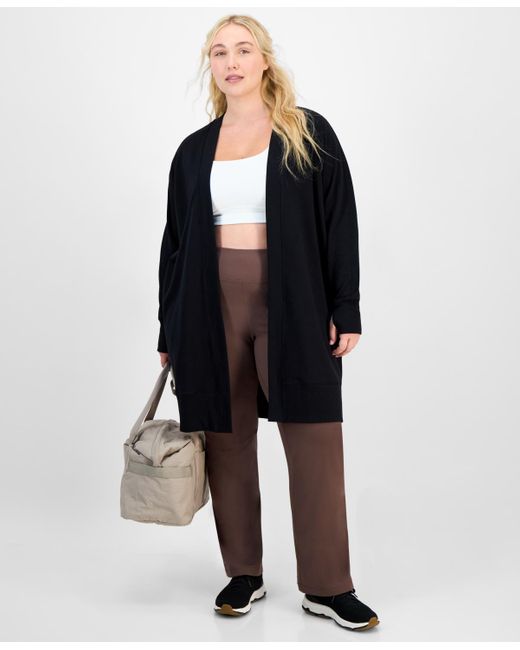 ID Ideology Blue Plus Size Open-front Long-line Cardigan