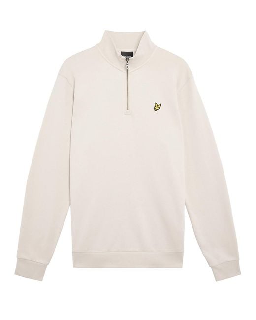 Lyle & Scott Natural Loopback Quarter Zip Sweat for men