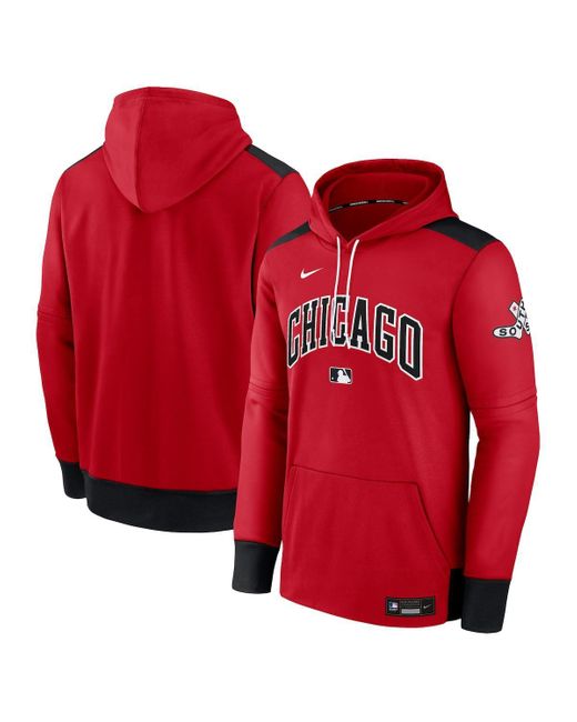 Nike Red/black Chicago White Sox 2025 City Connect Authentic Collection Performance Pullover Hoodie for men