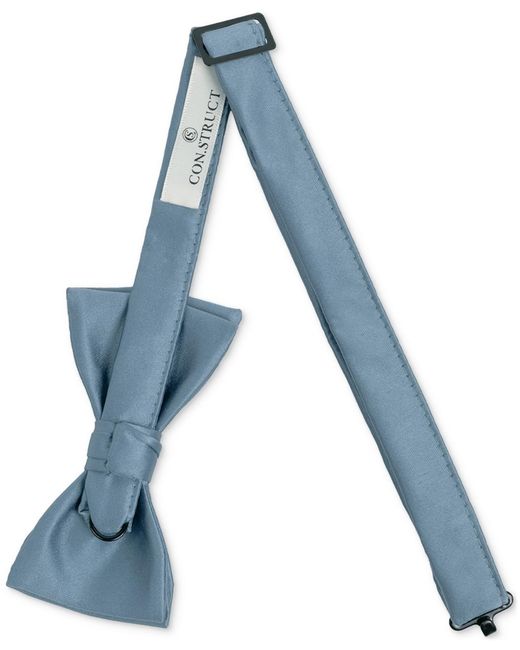 Con.struct Blue Satin Pre-tied Bow Tie for men