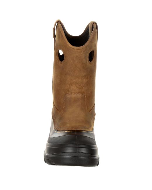 Georgia Boot Brown Muddog Composite Toe Waterproof Work Wellington for men