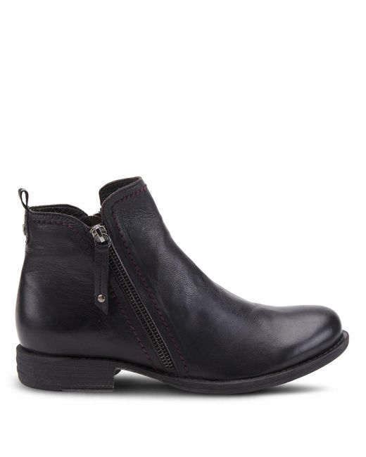 Spring Step Black Oziel Leather Bootie