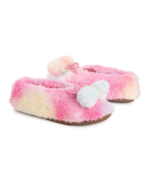 muk-luks-tie-dye-ballerina-slipper-sock-in-rainbow-pink-lyst