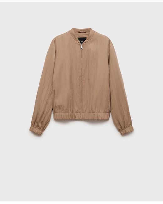 Mango Natural Lyocell Bomber Jacket