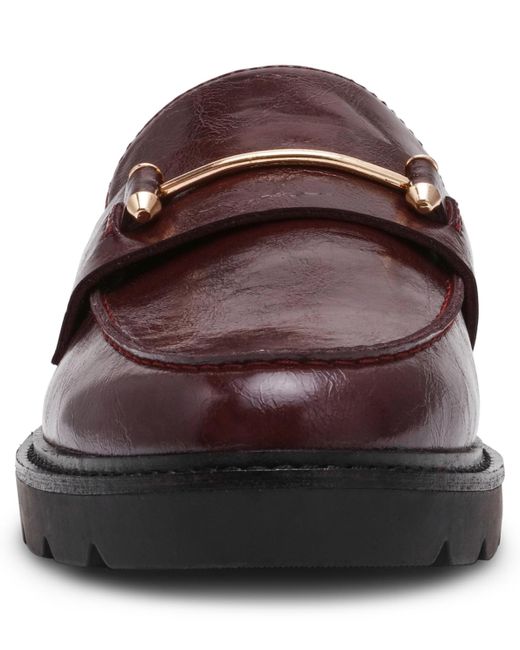 Anne Klein Brown Emme Lug Sole Loafers