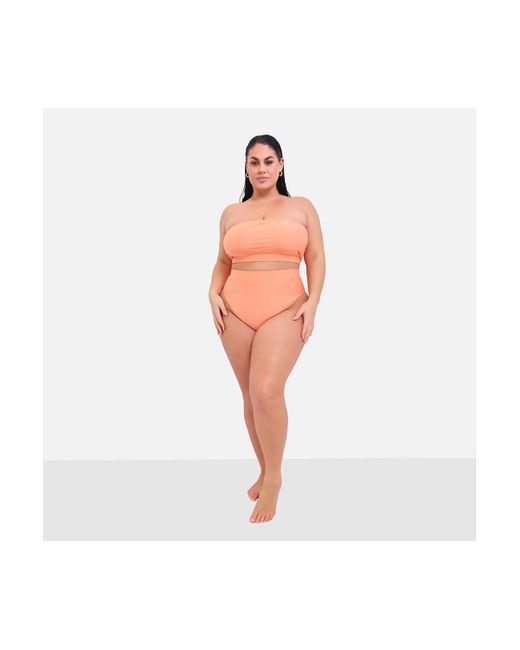 Rebdolls White Plus Size Essential High Waist Bikini Bottom