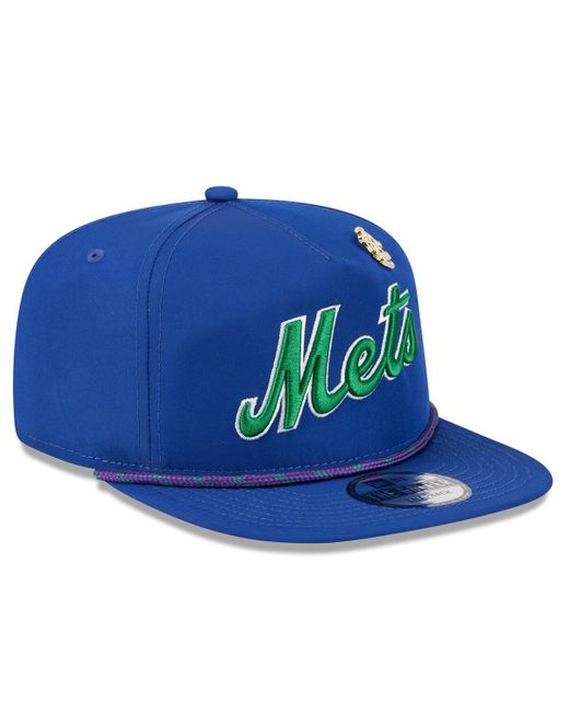 KTZ Blue New York Mets 2025 Big League Chew Golfer Snapback Hat for men