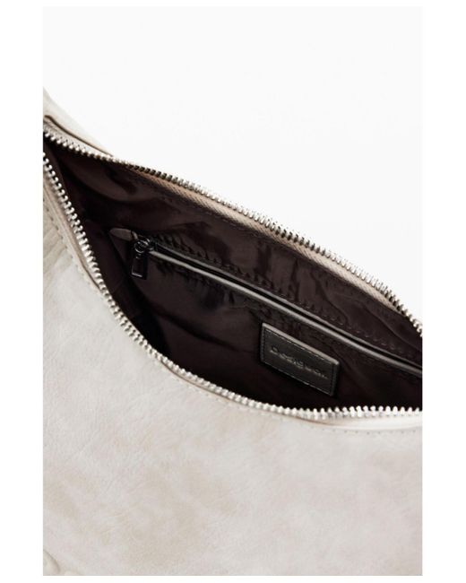 Desigual White Medium 3d Logo Bag