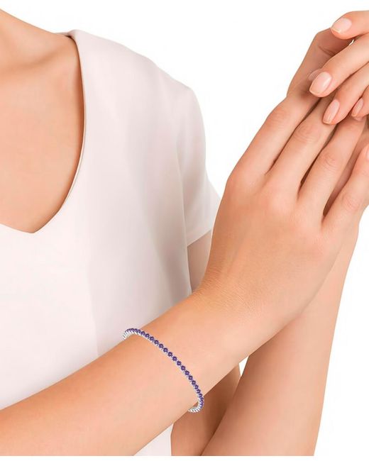 Macy's White Simulated Round Laydown Bracelet