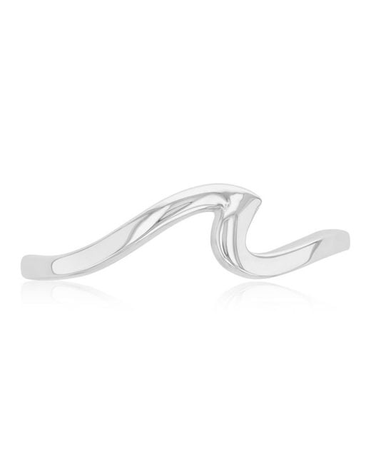 Roxy White Waterproof Yellow Wave Ring