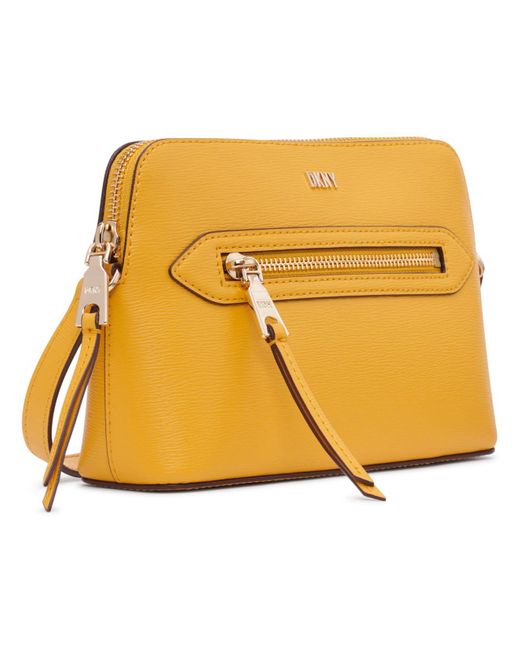 DKNY Chelsea Dome Small Zip-top Crossbody in Yellow | Lyst