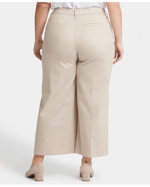 NYDJ Natural Plus Size Mona Wide Leg Trouser Ankle Jeans