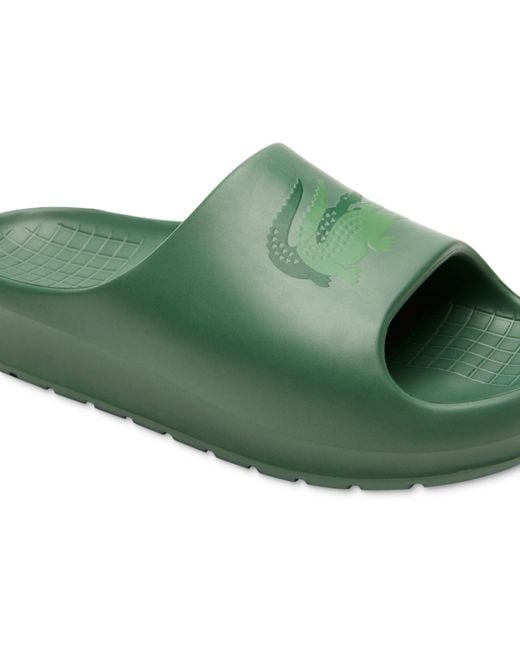 Lacoste Black Croco 2.0 Evo Slip-on Slide Sandals for men