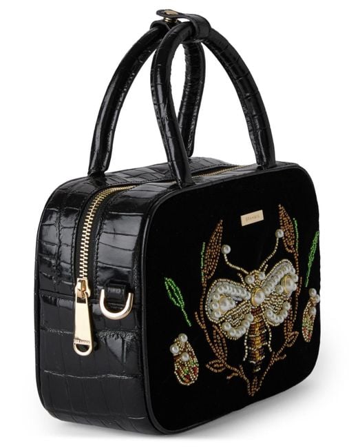 Brahmin Black Mara Attenborough Satchel Bag