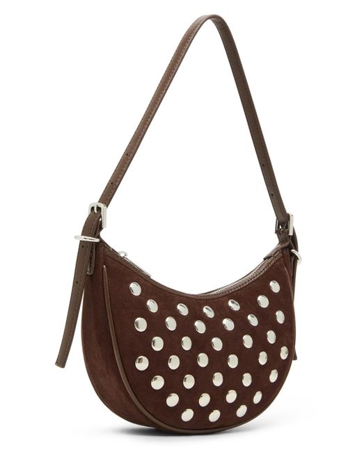 Madden Girl Metallic Rhisu Crescent Zipper Shoulder Bag