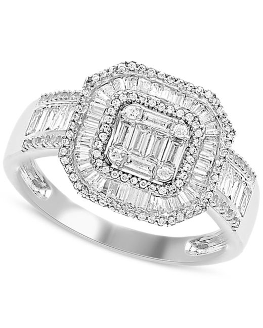 Macy's White Diamond Cluster Statement Ring (2 Ct. T.w.