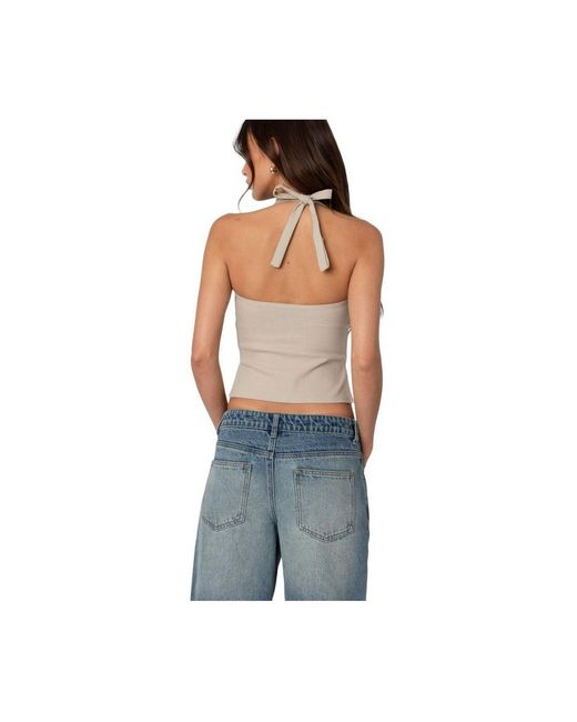 Edikted Blue Dara Halter Top