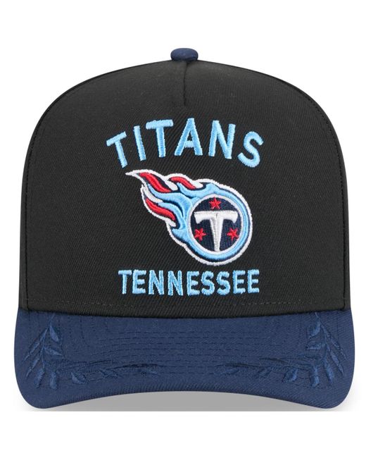 KTZ Blue Black/navy Tennessee Titans 2025 Nfl Draft A-frame 9fifty Snapback Hat for men